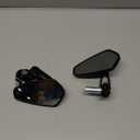 MICTUNING Motorcycle Mirrors - 7/8" (22mm) Bar End Rear View Mirrors Compatible with Most Honda Grom, Yamaha, Kawasaki, Ducati, Suzuki and More (Black)