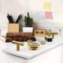 Guest Towel Holder Tray for Bathroom - White Marble-Tray - Napkin Holder for-Bathroom - Paper Hand Towel Holder.