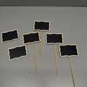 20PCS Wood Mini Chalkboard Sign and Replacement Stickers, Food Labels for Party Buffet,Blackboard for Message Board Signs,Weddings Place Cards, Birthday Party