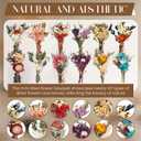 Layhit 12 Pcs Boho Dried Flower Bouquet Mini Wedding Handmade Dry Flowers Decor for Vase Crafts DIY Photo Boutonniere for Men Floral Plant for Bridesmaid Gift Birthday Decor(Colorful)