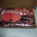 Hillban 100 Pcs Valentine's Day Heart Organza Bags 4 x 5 Inch Treat Candy Gift Organza Bags with 100 PCS Heart Tags for Jewelry Packaging Valentine's Day Gift Wedding Festival Party Supply