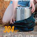 YEFU Tabletop Fire Pit 9.7 x 7.1 in, Flame Intensity Control Camping Stove for Outdoor & Patio, Fueled by Pellets or Wood, Safe Burning Table Top Firepit, with Travel Bag & 2 Mini Sticks, Silver