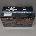 Socket Fan LED Ceiling Lights,18inch APP Control E26 Fans Bulb with Remote & Dimmable LED Ceiling Fan Lights,3Color 3000K-6500K,1800LM Fan Light Bulb Screw in Ceiling (White-2Pack)