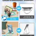 2 x Christmas Stocking Stuffers for Teens Boys Men Adults Gifts: Cell Phone Holder for Desk Funny Gag Gift Unique Gesture Phone Stand Birthday Gifts for Teenager Girls Women White Elephant Cool Stuff (Green)