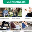 ECODESEO Bath Kneeler Pad, Extra Thick Kneeling Pad, Garden Kneeling pad for Women, Water Resistant Memory Foam Cushioning for Yoga, Bathing, Physical Therapy, Prayer Pillow, Dark Blue, Large