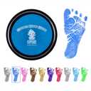 Baby Hand and Footprint Kit by Forever Fun Times | Get Hundreds of Detailed Prints with One Baby Safe Ink Pad | Easy to Clean, and Works with Any Paper or Card | Clean and Safe (Blue, Big)