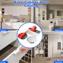 8 Pack (4 Pack Rectangle & 4 Pack Rotundity) Magnetic Cabinet Door Catch, Ultra Thin Cabinet Door Magnets, Adhesive Drawer Magnets to Stay Closed, Stainless Steel Cabinet Latch Easy Install