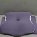 Cervical Pillow for Neck Pain Relief, Hollow Design Odorless Memory Foam Pillows with Cooling Case, Adjustable Orthopedic Bed Pillow for Sleeping, Support for Side Back Sleepers (Purple), Queen