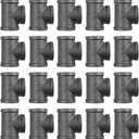 20 Pack 3/4 Inch Tee Threaded Pipe Fittings, Cast Pipe Fittings for DIY Furniture Decorative, Steampunk Industrial Vintage Style.