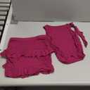 2 Piece Sets for Women Y2k Going Out Ruffle Trim Ruched Tank Top And High Waist Skirt Set Club Mini Dress, XS