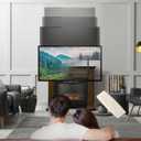 Motorized Fireplace TV Wall Mount, Remote Control Electric Pull Down Mantel Mounting Bracket for 32 to 65 in, Fireplace TV Mount Up to 88 lbs,Height Adjustable,Max VESA 600 x 600mm