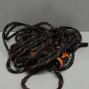 Flexible Garden Hose 100 FT, Ultra Lightweight Water Hoses w/10 Function Sprayer and 3/4" Brass Fittings, Kink-Free, Sturdy, Abrasion Resistant for Yard, Lawn, Outdoor and Gardening(Black Orange)