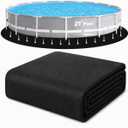 21-Foot Round Pool Pads for Above Ground Pool, Durable Geotextile Fabric Under Pool Liner Pad, Puncture Resistant Pool Ground Pad, Extend Liner Life, Black