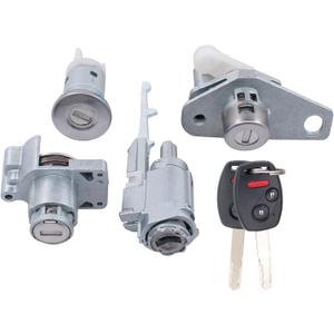 NewYall Ignition Switch Cylinder Lock Door Barrel Lock Tailgate Trunk and Fuel Cap Lock w/Keys Set for Honda Civic 2006-2011 06351-TE0-A11 72185-TF0-G01 06350-SNA-A71