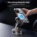SYNCWIRE for MagSafe Car Mount [3-Axis] Nano Adhesive Gel + Strong Suction Cup Magnetic Phone Holder for Dashboard & Windshield, 360 Adjustable for iPhone 17 16 15 14 13 12, Samsung, Matte Black