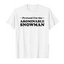 Abominable Snowman Halloween Costume Pretend I'm The T-Shirt L