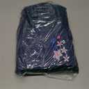 KIDSCOOL SPACE Girls Jeans, Ribbed Elastic Waist Embroidered Denim Pants (10-12 Years, Blue-2125)