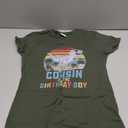 Cousin Dinosaur Boy of the Birthday Boy Matching Family T-Shirt, Extra Small, Dark Green 