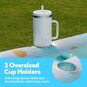 SLOOSH Inflatable Tanning Pool Lounger Float, 70" x 46" Pool Floats Adult with Pillow, 4 in 1 Suntan Tub Raft Floatie,Sunbathing Bed Lounge for Water Blow Up Ball Pit Party Gifts