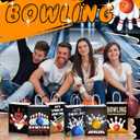 Kolldenn 24 Pcs Bowling Party Favors Bags Bowling Ball Goodie Gift Paper Bags with Handles Sport Candy Treat Pouch for Ball Birthday Party Decorations Supplies