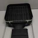 SNTD Dish Drying Rack, Expandable Dish Rack for Kitchen Counter, Stainless Steel Dish Drainer with Drainboard Set and Utensil Holder (Black)