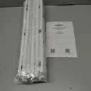 White Double Curtain Rod 34-92 Inch, Wrap Around Blackout Dual Curtain Rods for Windows, Adjustable Heavy Duty Curved Spliced Room Darkening Double Rods, All Metal, Aluminium Bracket