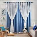 Star Curtains - Living Room & Bedroom Drapes, Blackout & Kids Curtains, 84 Inch Long, 2 Panels Set, Blue, 52 X 84 Inches