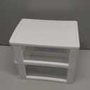 Gonice Small White 2 Drawer Organizer, Desktop Plastic Drawer Storage Organizer for Home, Office