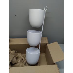 ORIMERC 4 Pack Corner Wall Mounted Hanging Planter Self Watering Triangle Plastic Flower Pot Decorative Modern Plant Vase Container Holder for Succulent Indoor Outdoor Home Office Dcor White