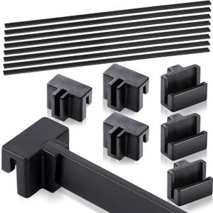 Epakh 24 Pcs Hanging File Cabinet Rails Replacement Set, 8 Plastic File Cabinet Rails with 16 Plastic Support Clips, Drawer Hanging Bars for Home Office Keep Folder Neat and Organized, 15.8 in