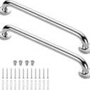 Gotega Shower Grab Bar 2 Pack,Stainless Steel Bathroom Grab Bar Shower Bath Handle Grab Bars for Bathtub Showers 36 Inch (Silver)