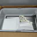 23.6''x16''x12'' Enclosed Stainless Steel Litter Box with Lid, XL Sifting Litter Box for Pine Pellets, High Sides Metal Litter Box System for Big Cats, Anti-Leakage, Easy Cleaning, Less Tracking