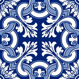 Spanish Portuguese Azulejo Style Peel and Stick Backsplash Tile Stickers Set of 16 pcs(5.9_15)