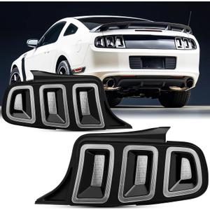 Led Tail Lights Rear Lamp Assembly Compatible with 2010-2014 Ford Mustang, For 10 11 12 13 14 Ford Mustang Brake Lamp White Tube Taillight