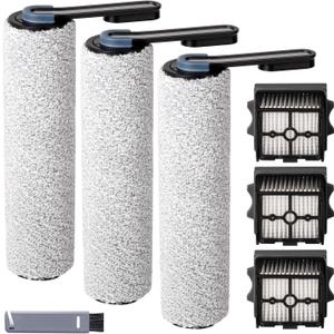 6 Pack Floor One S5 Combo Roller Brushes Replacement and Filters Kit
Compatible with Tineco S5 Combo Wet Dry Cordless Vacuum Cleaner – Includes 3 Brush Rollers, 3 Filters, and 1 Cleaning Brush (S5 Combo Roller+Filter)