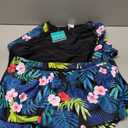 Inno Women's Plus Size 2 Piece Rash Guard Swimsuits Short Sleeve with Boyshorts UPF 50+ Surfing Swimwear (XXL)