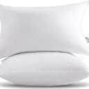 HITO 12x20 Pillow Inserts (Set of 2)- 100% Cotton Covering Down Alternative Throw Pillows White for Couch Bed Sofa