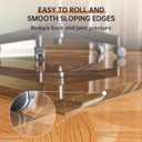 [Tempered Glass] 36 x 36 Beveled Edge Glass Chair Mat with Polished Edge Clear Office Chair Mat, Glides Smoothly, Suitable for Carpet or Hardwood Floors