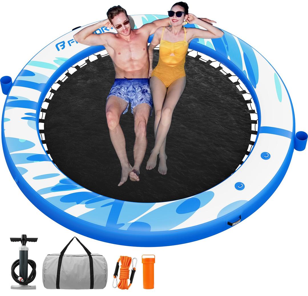 FBSPORT Inflatable Water Hammock Round Floating Ring for Adults