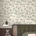 3 x Boho Peel and Stick Wallpaper 17.3''x78.7'' Modern Beige Botanical Wall Paper Thicken Waterproof Self Adhesive Removable Green Leaf Wallpaper Contact Paper for Cabinets Bedroom Decoration Vinyl