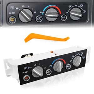 Turvysen AC Control Panel Compatible with 1996-2000 Chevy Suburban Tahoe GMC Yukon Escalade, Heater HVAC Climate Control Module Unit with Rear Window Defogger Replace for 599-006 16240105