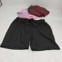 Real Essentials 4 Pack: Women's Dry-Fit Athletic 7" Bermuda Long High Waisted Running Shorts S