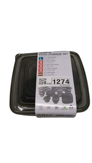 50 Pcs Food Storage Set Lock Box