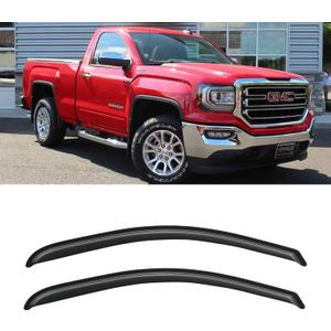 Window Rain Guards for 2014-2018 Chevy Silverado/GMC Sierra 1500 Regular Cab, Out-Channel Window Vent Wind Visors Shades Deflectors for 15-19 Silverado/Sierra 2500HD 3500HD