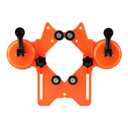 Drill Bit Hole Saw Guide, Adjustable Tile Hole Cutter Centering Locator Holder Jig Fixture for Ceramic,Tile,Glass(Orange)