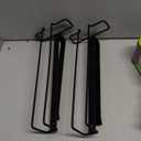 LINFIDITE Glass Holder 2PCS Stemware Rack Hanger Under Cabinet Glass Rack Kitchen Hanging Storage Rack Organizer, Black