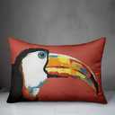 Creative Products Bright Jungle Toucan on Teal 14x20 Indoor / Outdoor Pillow