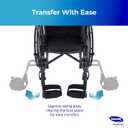 Invacare Wheelchair Legrest with Heel Loops & Swing-Away Design, Adjustable Footrest Length and Flip-Up Aluminum Footplate, Easy-to-Install, Compatible with Most US Wheelchairs & Transport Chairs