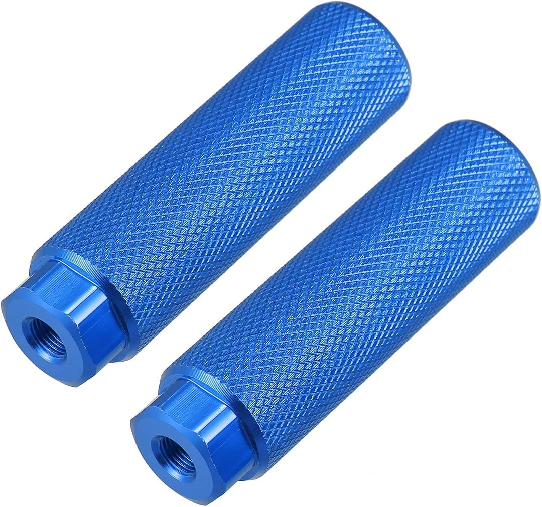 X AUTOHAUX Pair Aluminum Alloy Rear Foot Pegs Footrests Universal for BMX MTB Bike Bicycle Fit 3/8 Inch Axles
