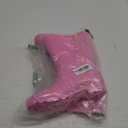 HISEA Women Rubber Boots Wide Calf Rain Boots Matte Surface Waterproof PVC Rubber Rain Boot Mid Height Rain Shoes for Outdoor Gardening Work Walking (6, Pink)